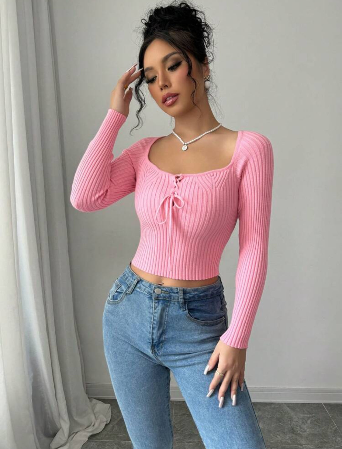 Blusa de punto Pink Talla Chica