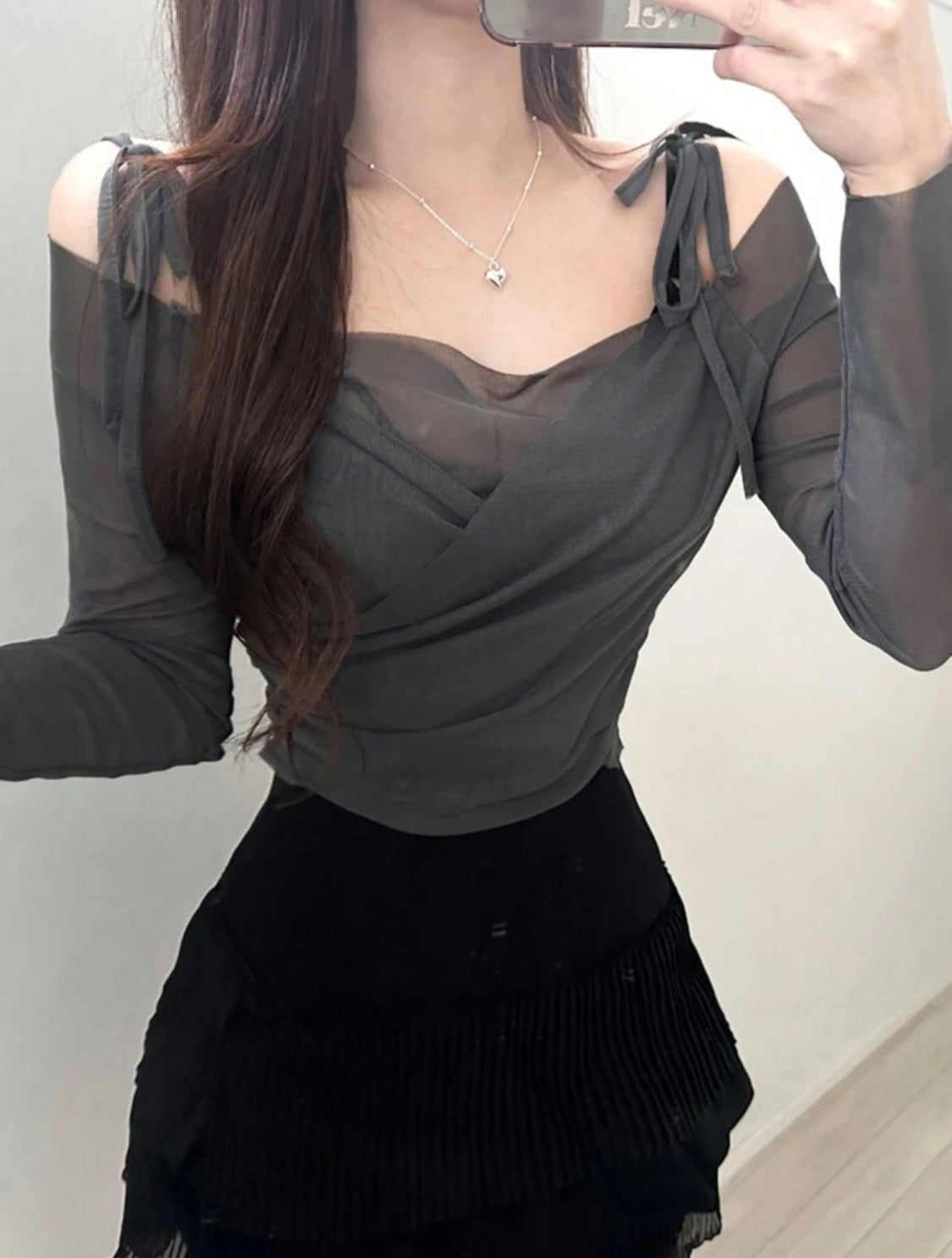 Blusa tipo mesh Talla Mediana (QUEDA A UNA TALLA CHICA)