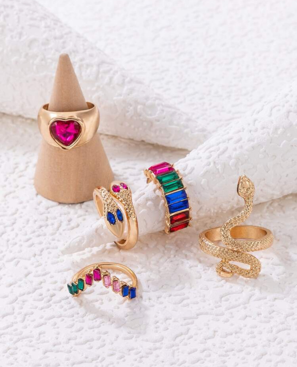 Set de anillos 5 pzs