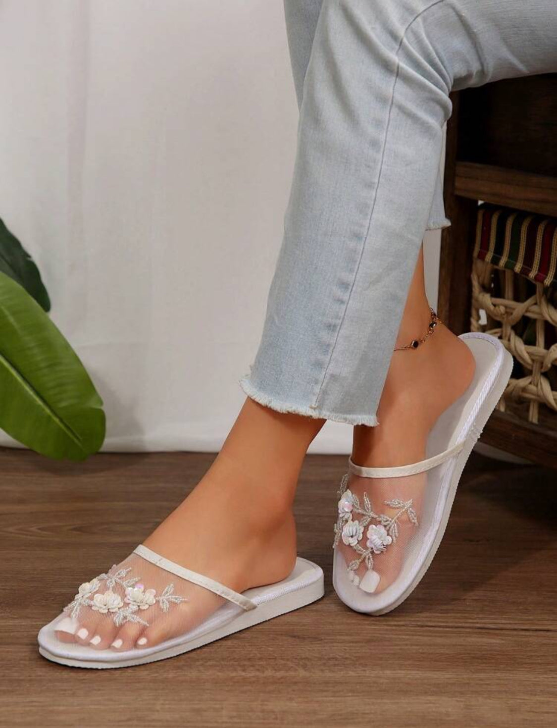 Flats Fashion #24 color blanco