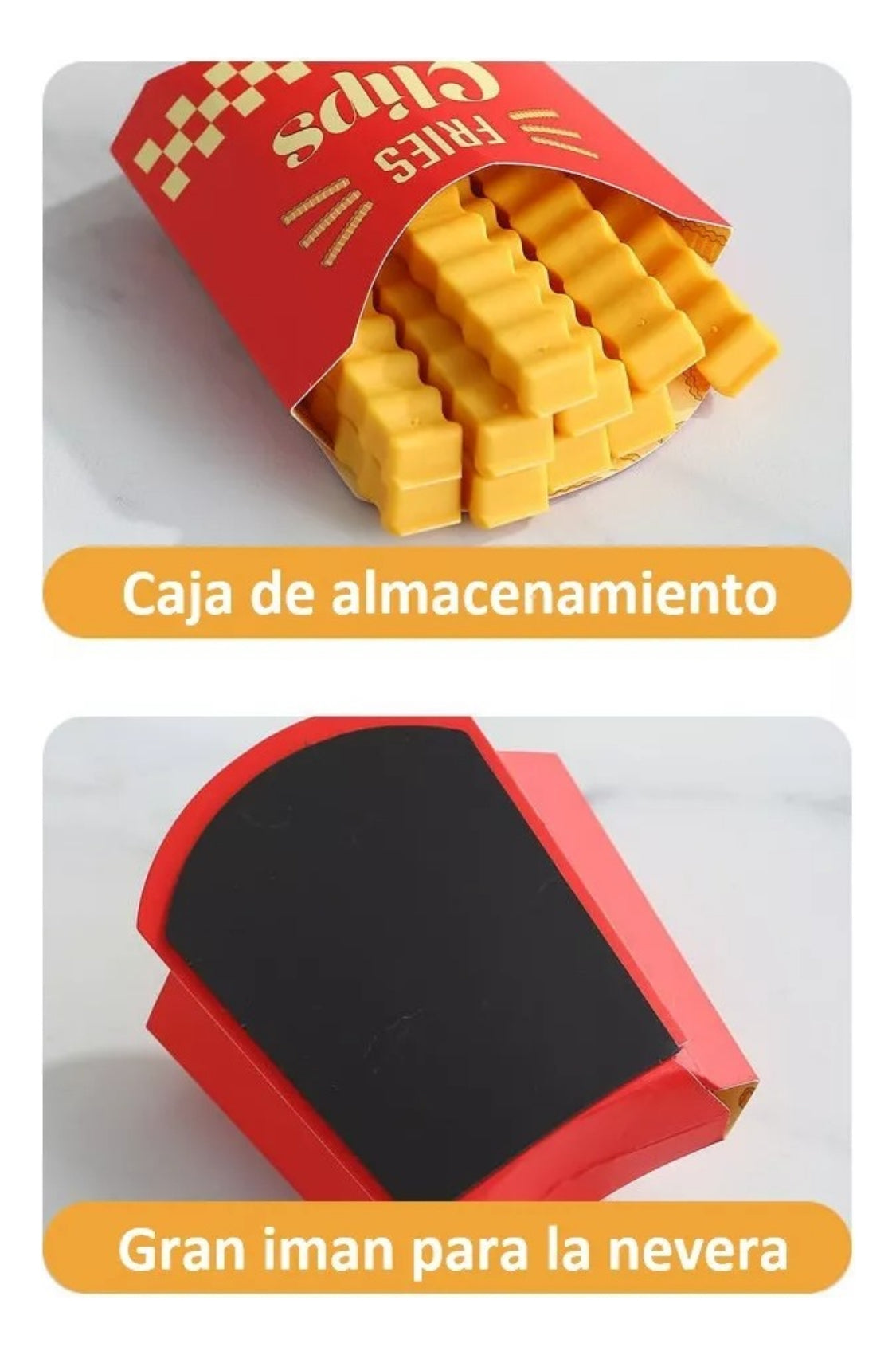 Clips Selladores de Bolsas en forma de Papas Fritas (12 pzs)