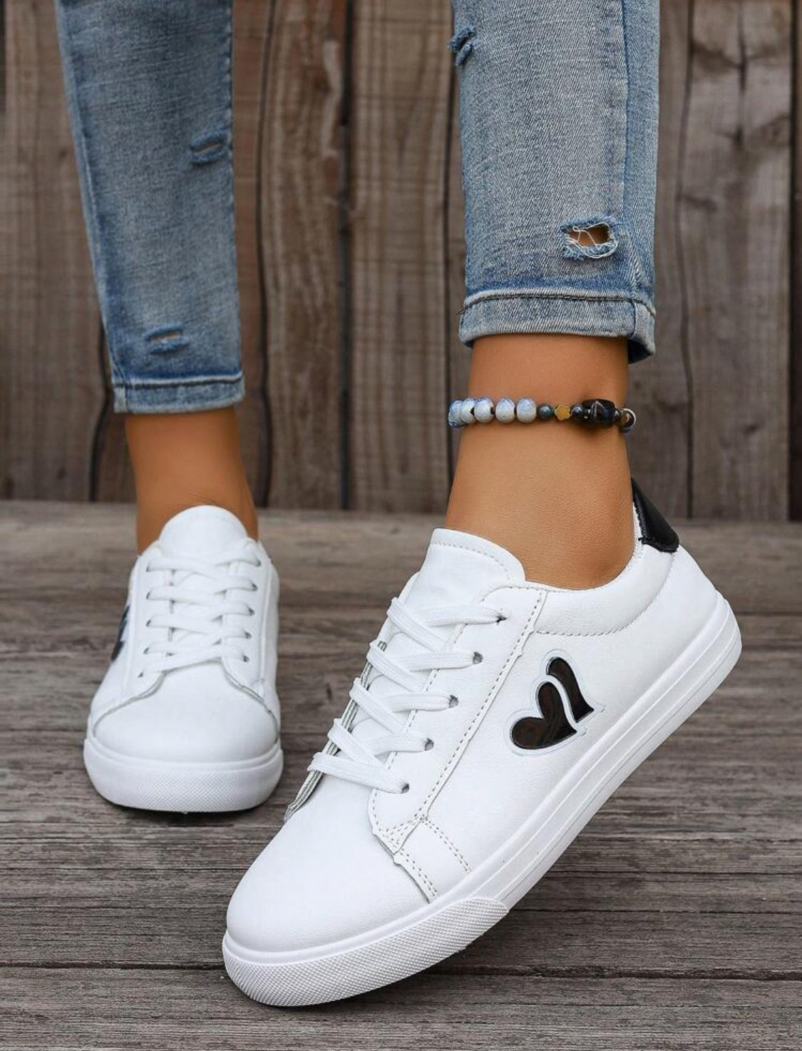 Tenis corazón black