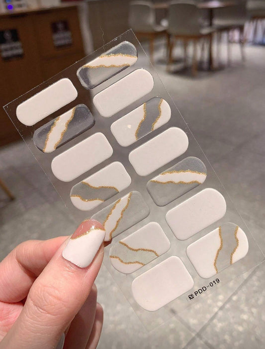 Stickers para Uñas Press On (14 pzs) 019 Grecas