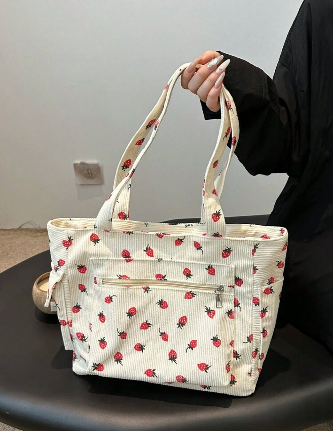 Bolsa Rosita Fresita Tote Jumbo con cierre