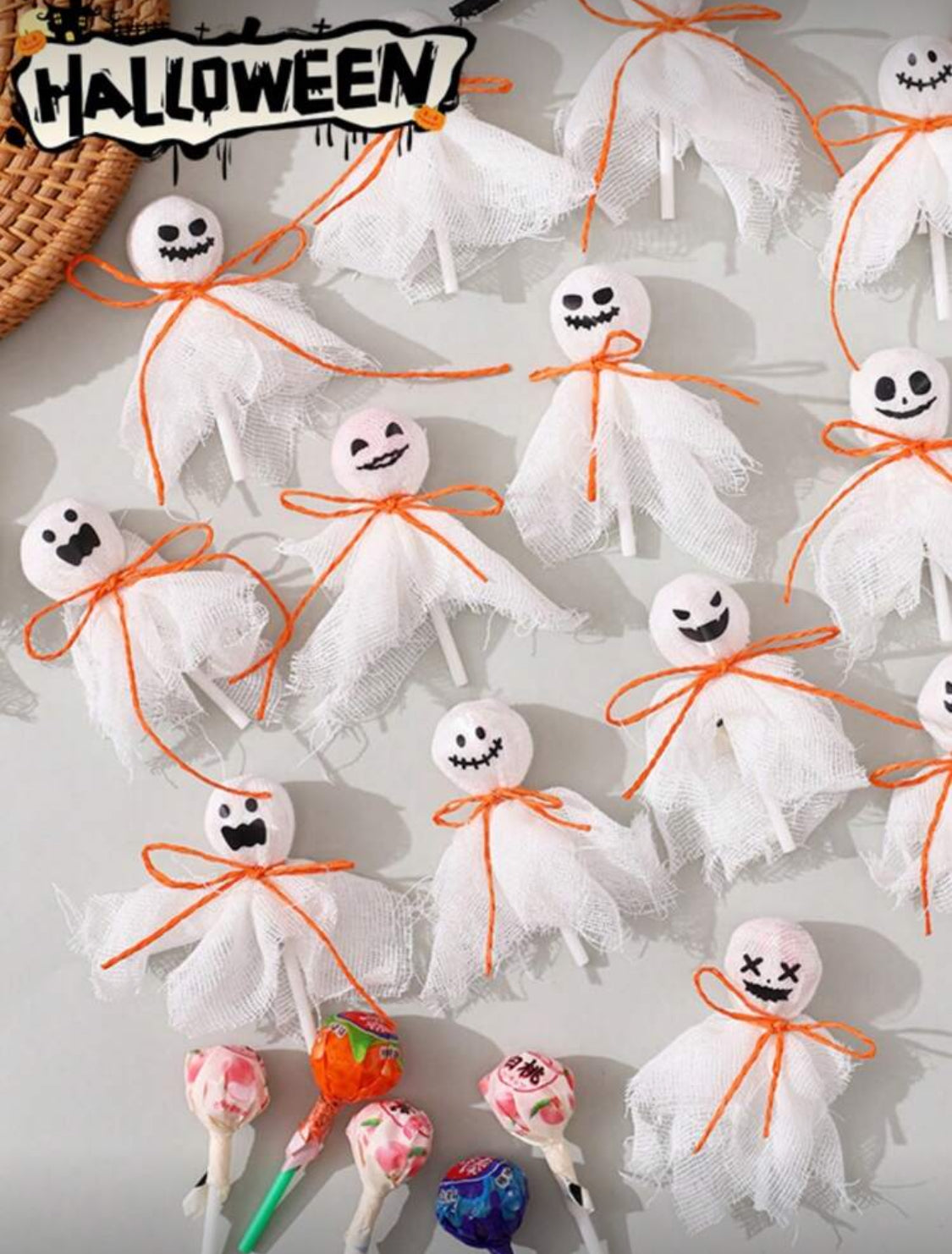 Envoltura para paletas Fantasmitas