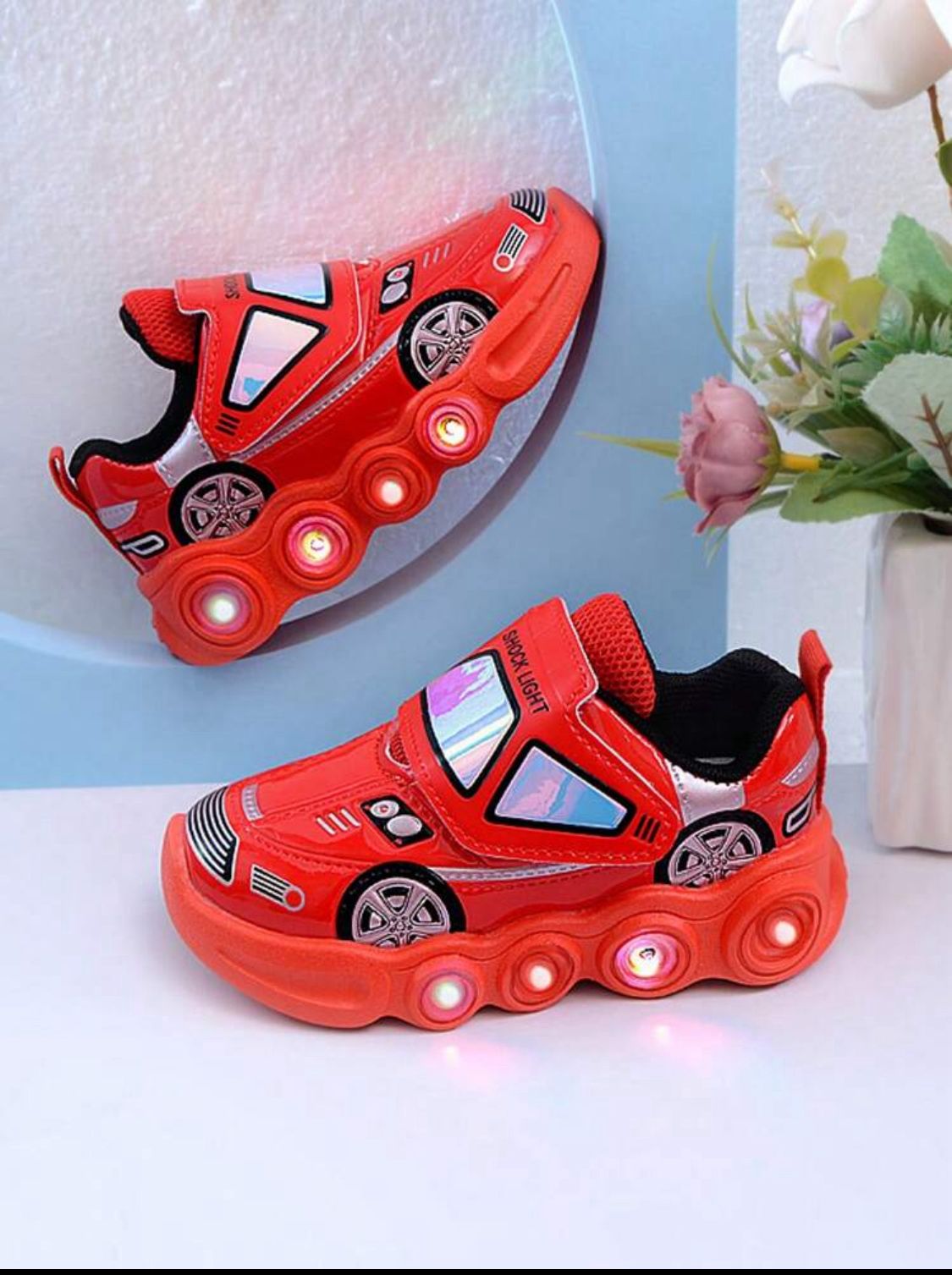 Tenis Cars con Luz Talla 15