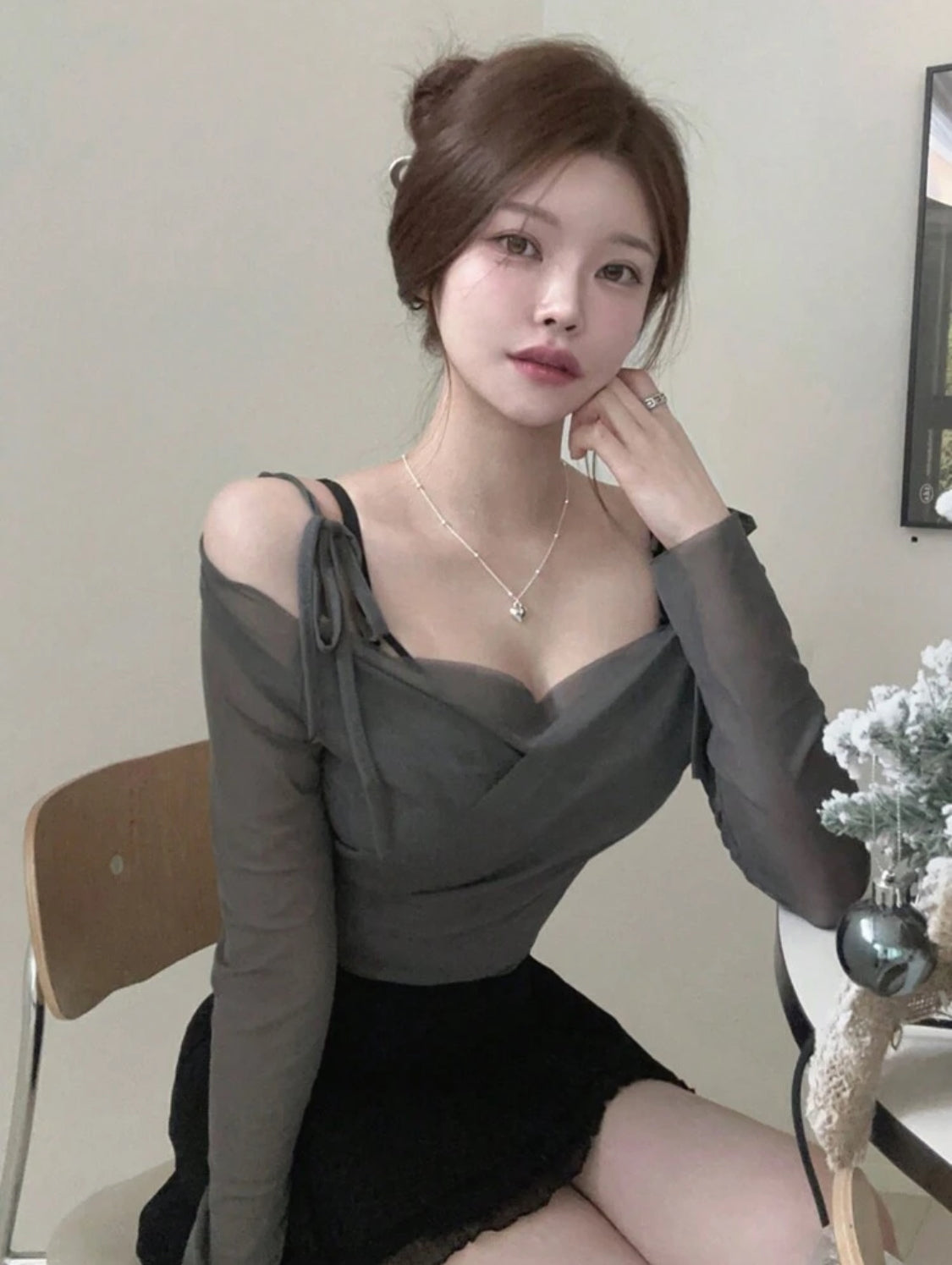 Blusa tipo mesh Talla Mediana (QUEDA A UNA TALLA CHICA)