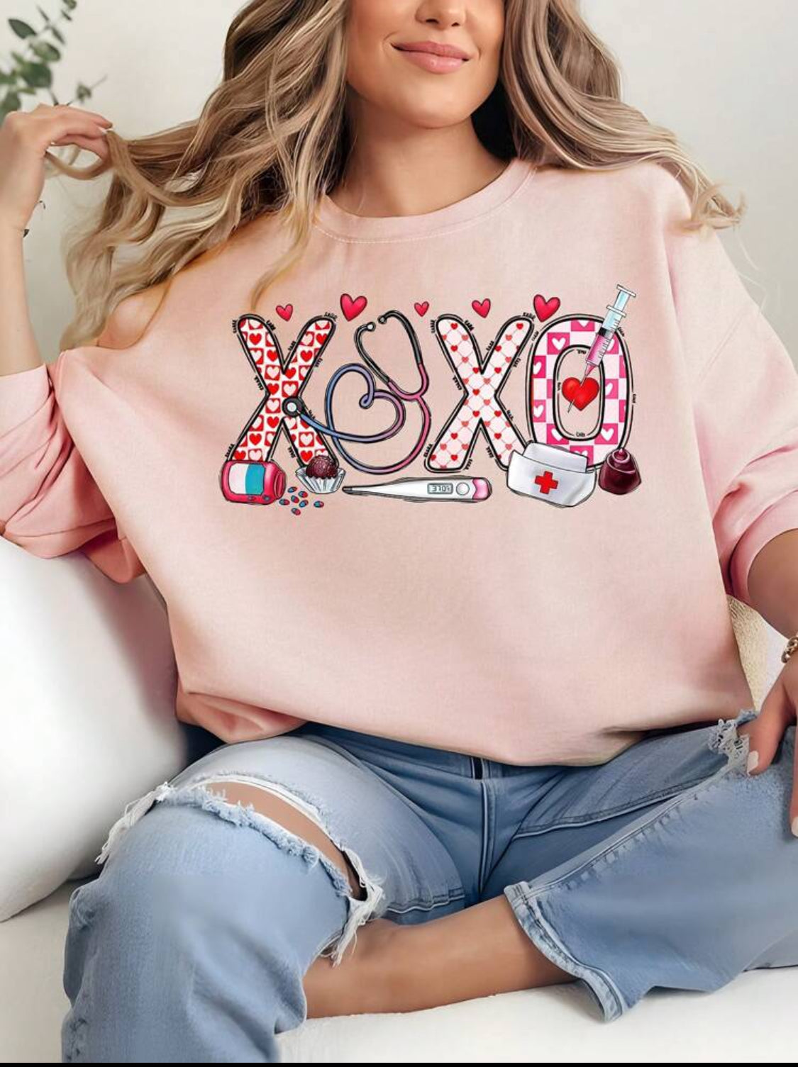 Sudadera Xoxo Beige Talla XL