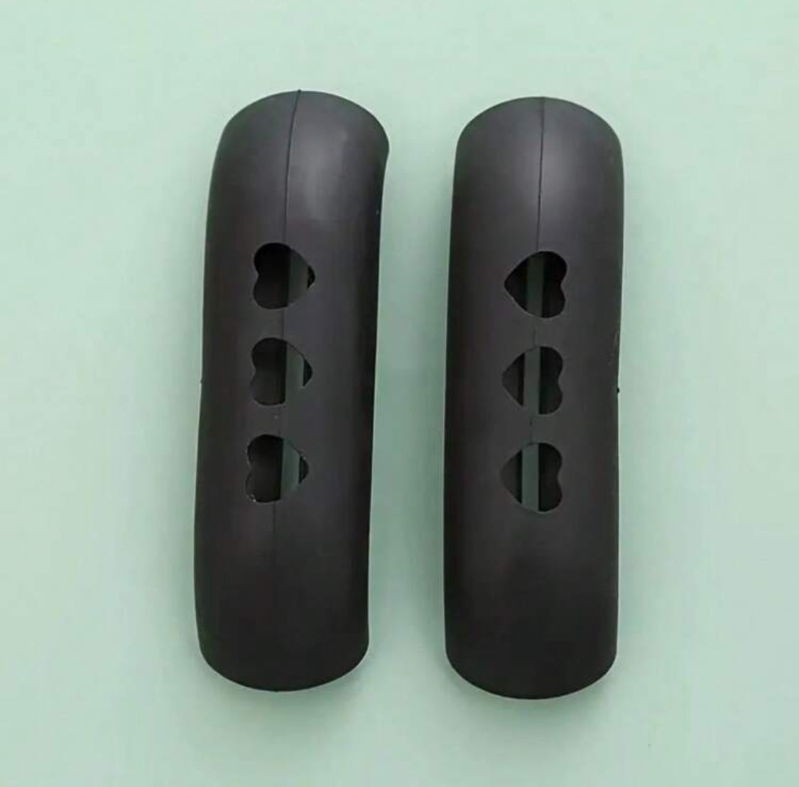 Protector de silicona para agarraderas de las ollas color negro (2 pzs)