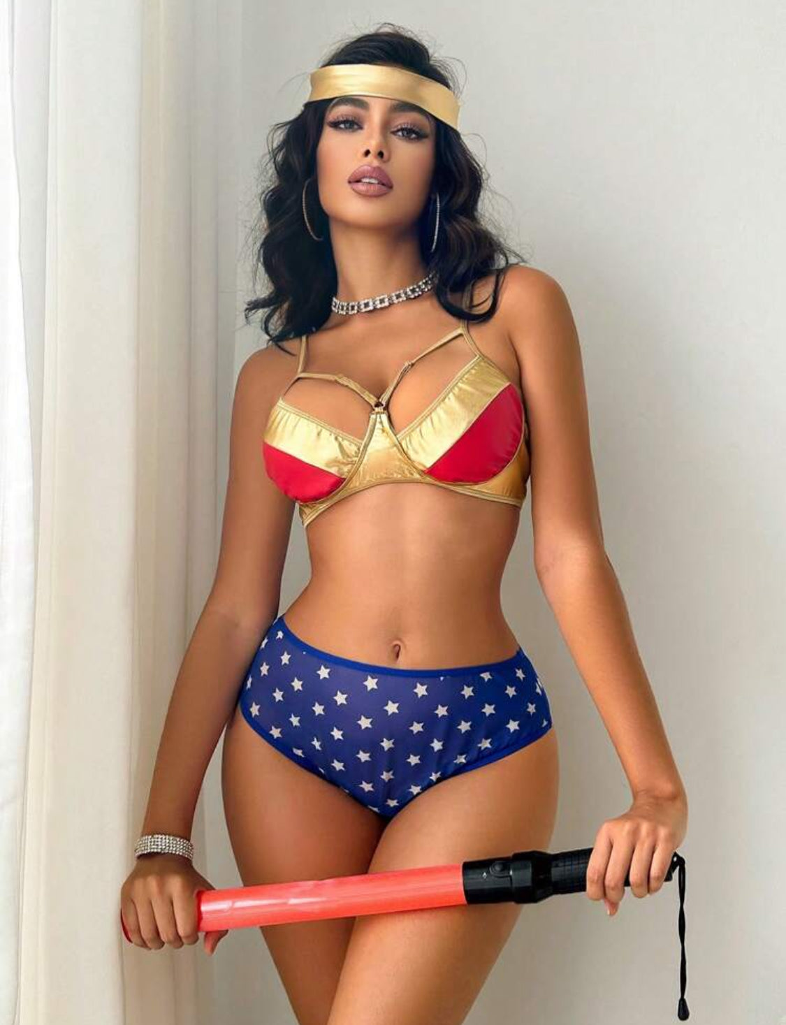 Lencería de Fantasía Mujer Maravilla Talla Grande