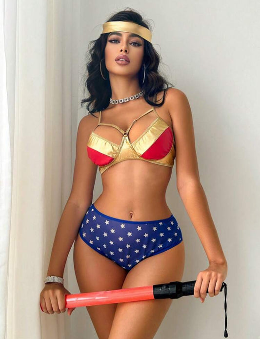 Lencería de Fantasía Mujer Maravilla Talla Grande