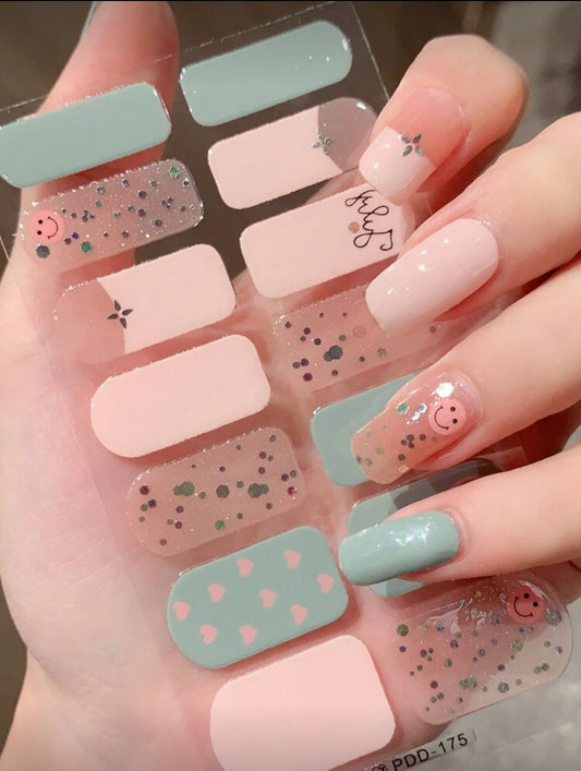 Stickers para Uñas Press On (14 pzs) 175 caritas