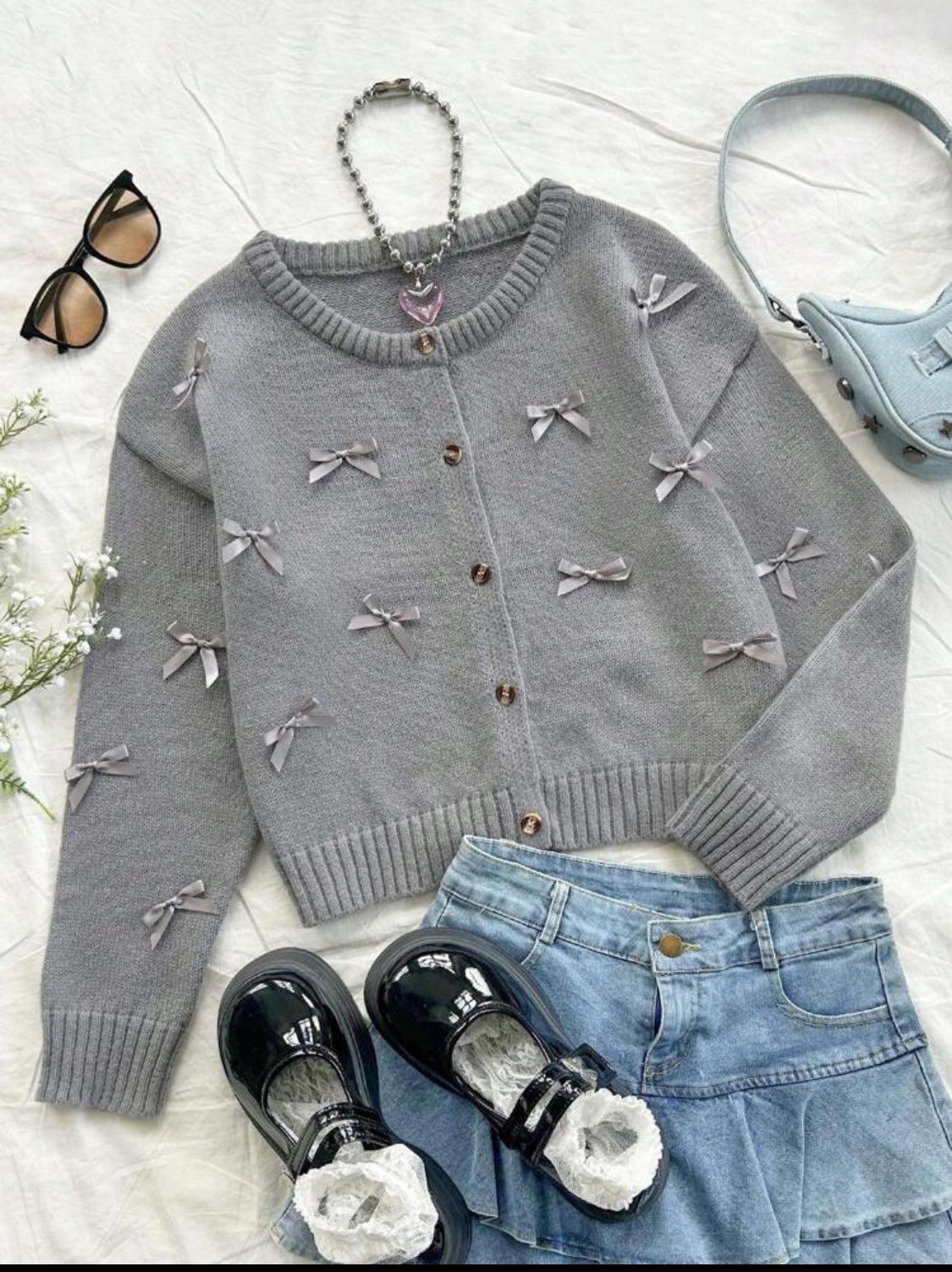 Suéter con moñitos Talla Mediana