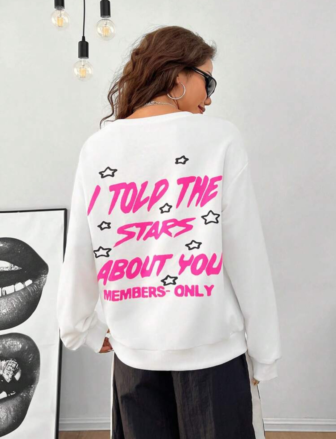 Sudadera stars hombro descubierto