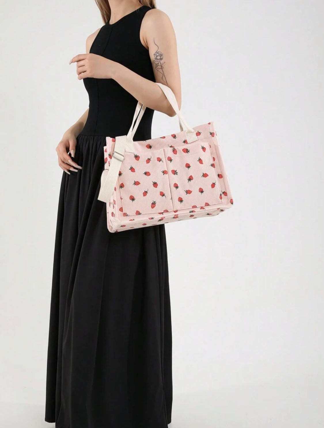 Bolsa Tote tipo morral Rosita Fresita Pink