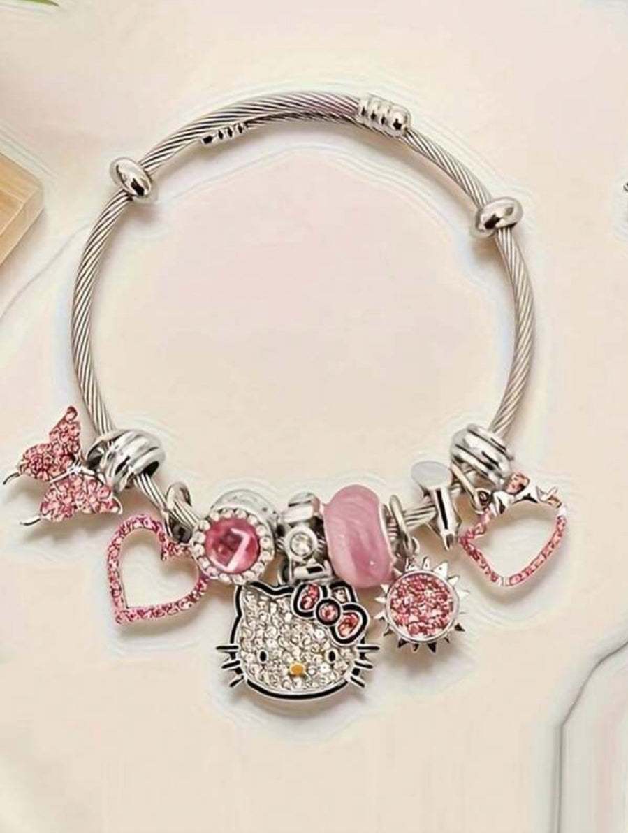 Pulsera Kitty con Charms