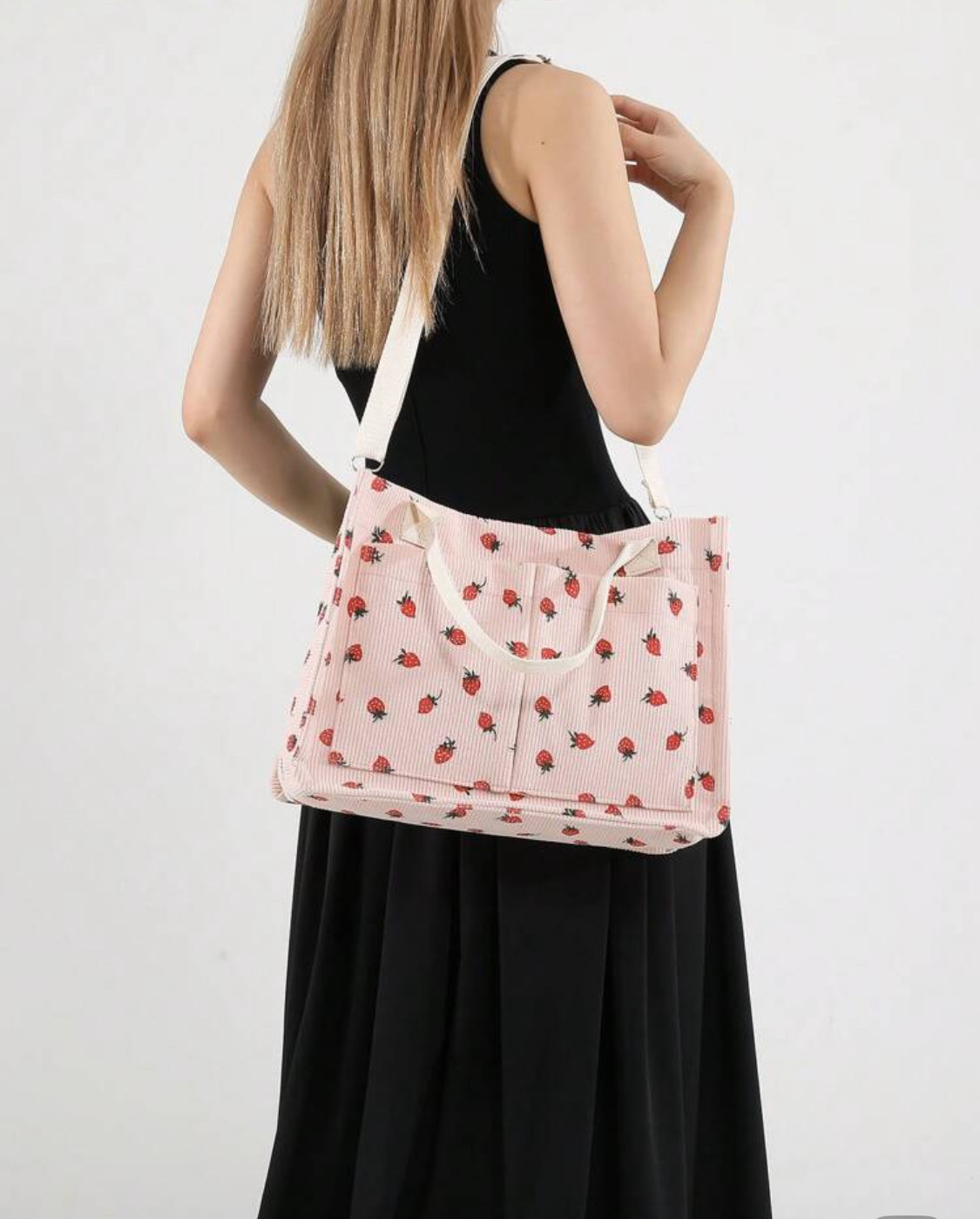 Bolsa Tote tipo morral Rosita Fresita Pink