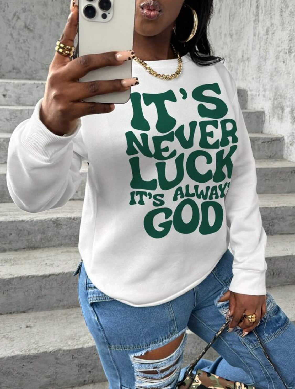 Sudadera Afelpada it’s never Talla Mediana