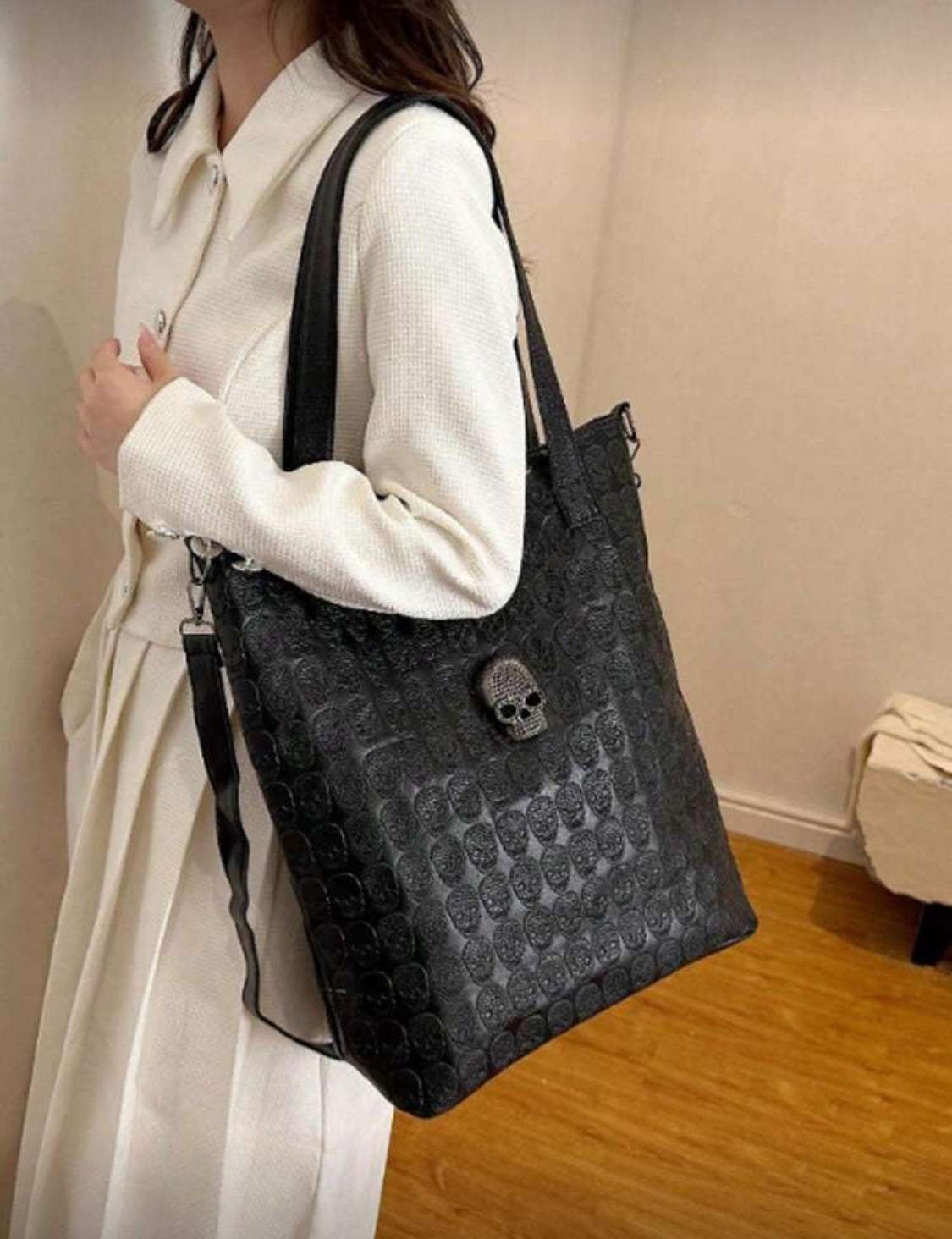 Bolsa de mano calavera extra jumbo