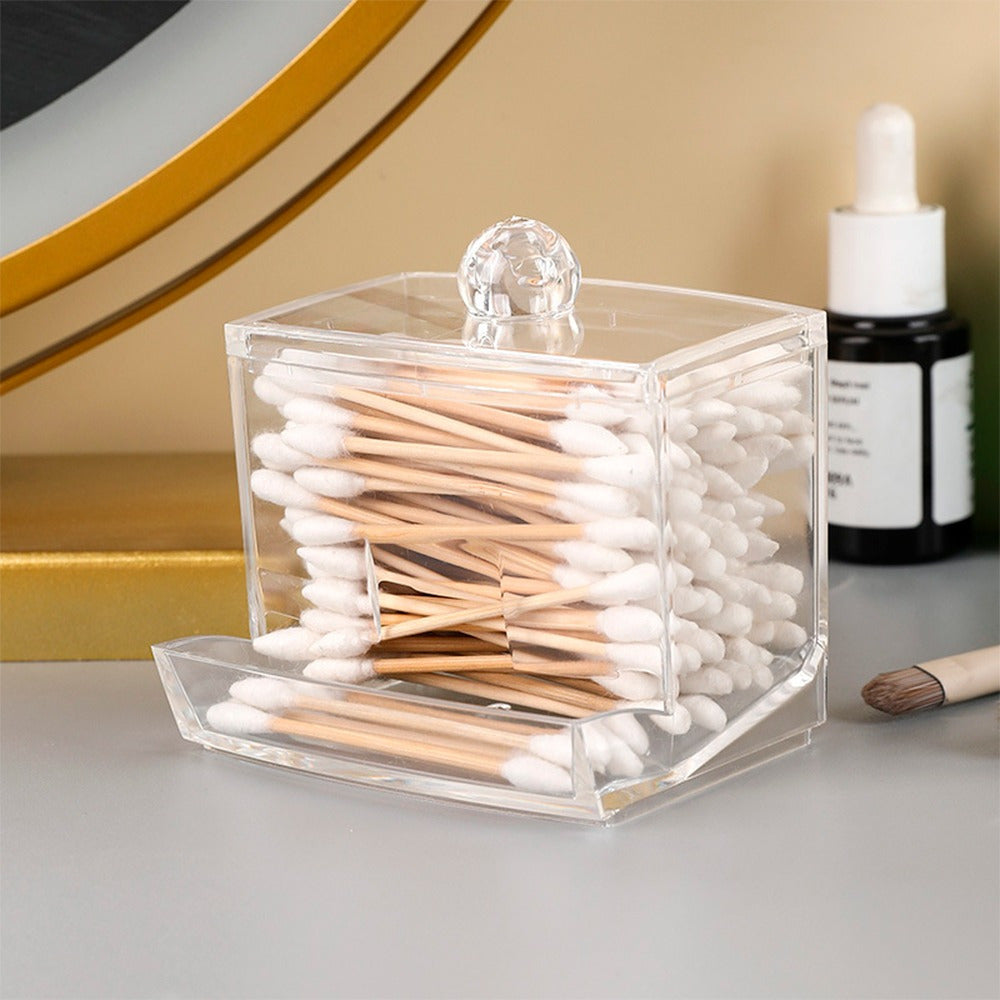 Caja de acrílico porta cotonetes