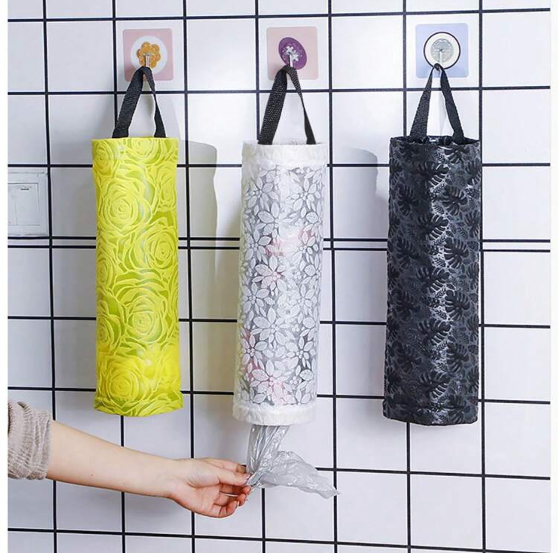 Almacenamiento decorativo para bolsas de cocina