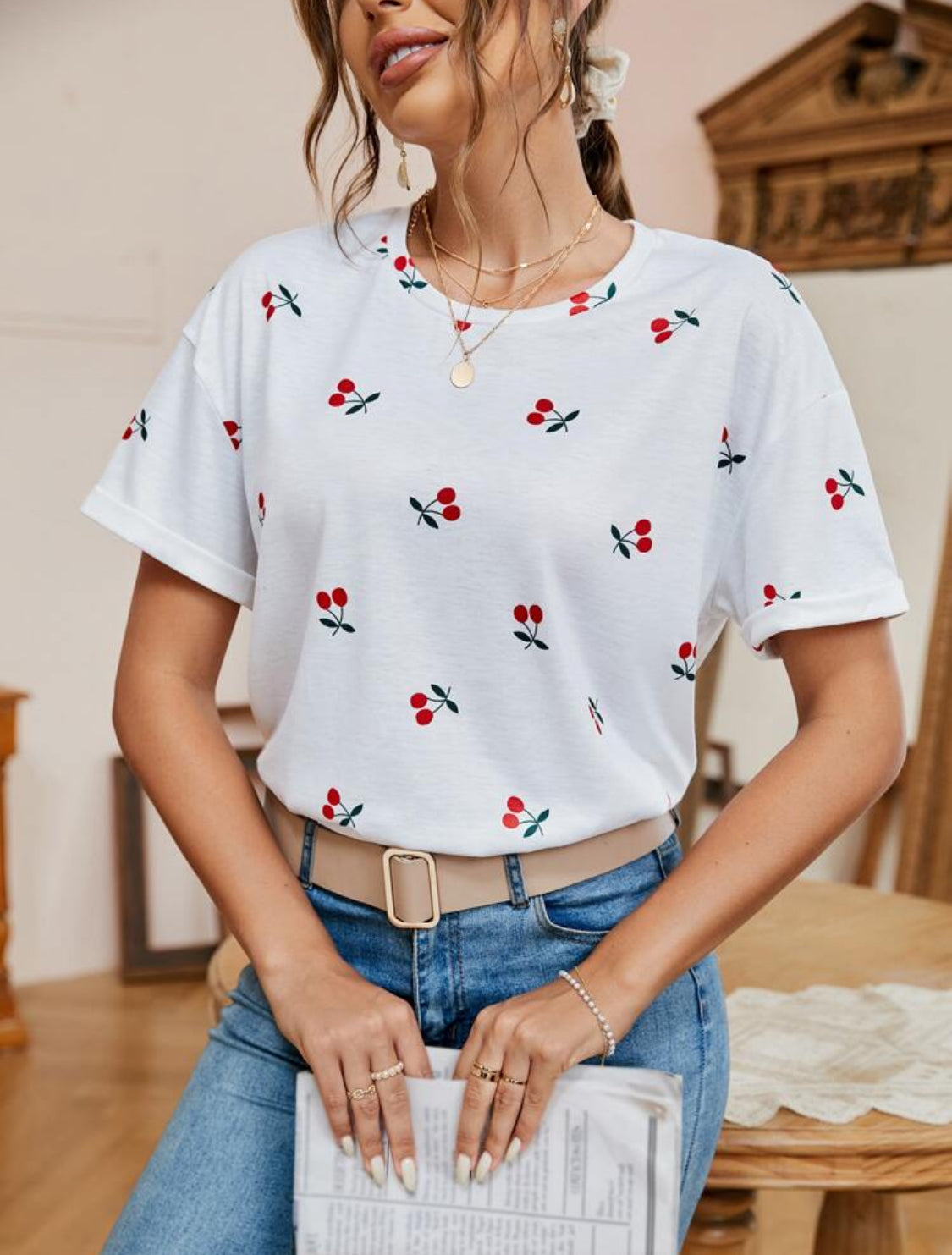 Camiseta cherry Talla Grande