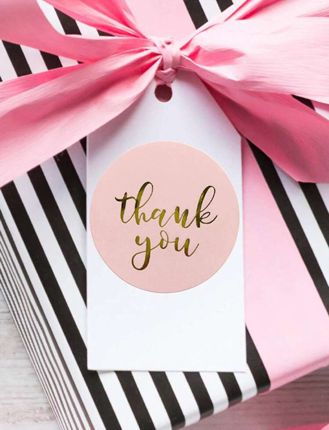 Rollo de Etiquetas de Agradecimiento (500 pzs) 2.5 cm