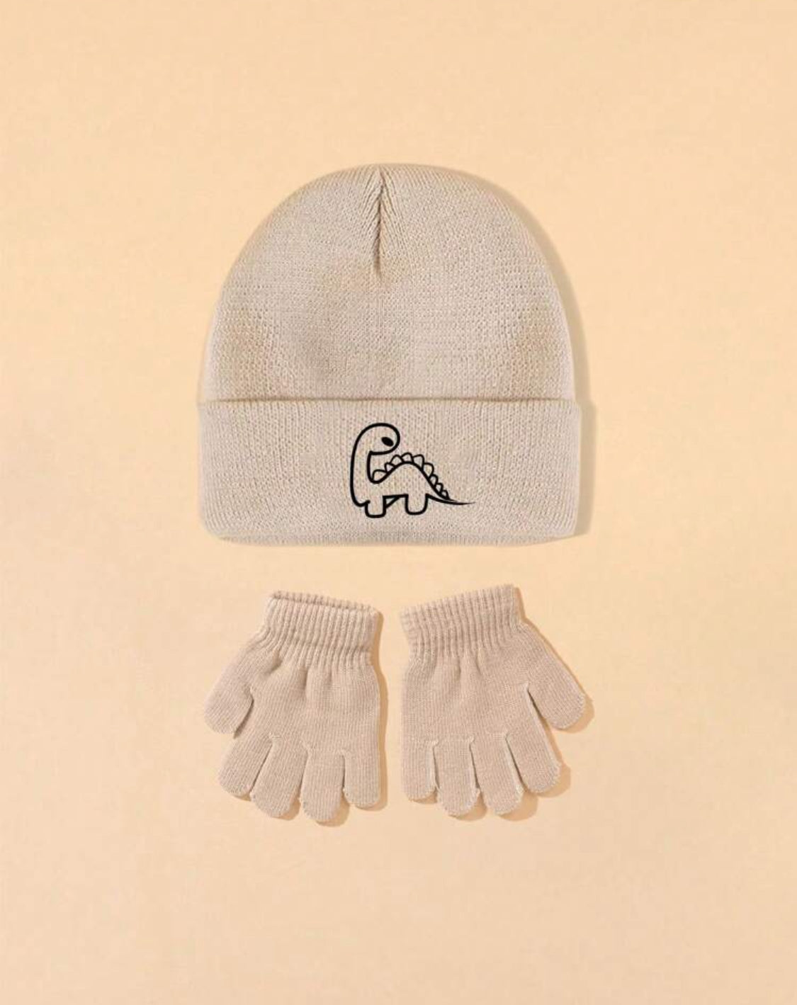 Gorros polares con guantes Dino de (2-5 años)