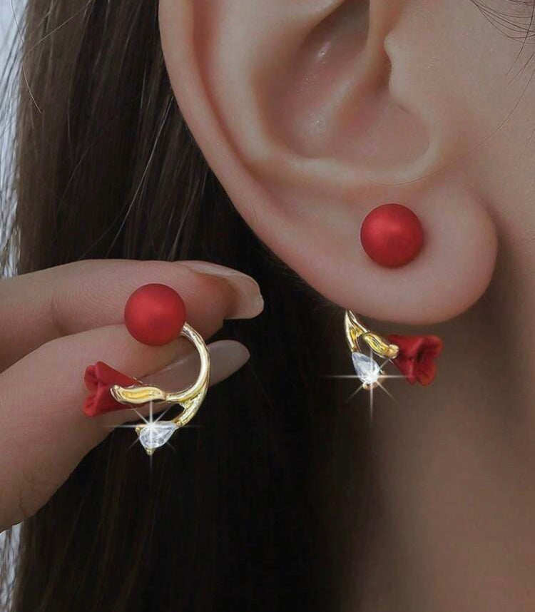 Pendientes Tulipanes Rojos