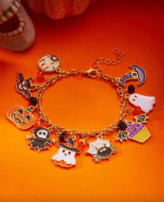 Brazalete con charms de Halloween