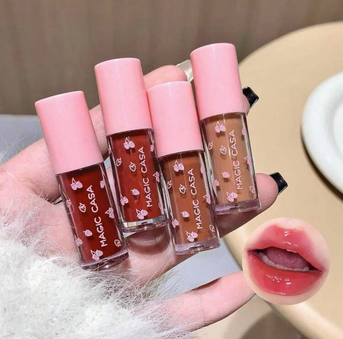 Lipgloss Conejitos  (4 pzs)