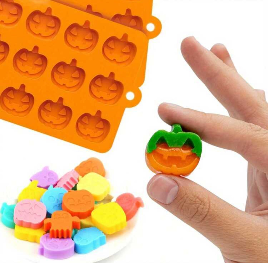 Molde de Silicon en forma de calabazas