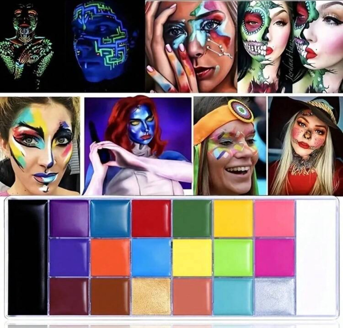 Pinta Caritas profesional 20 colores en crema alta duración