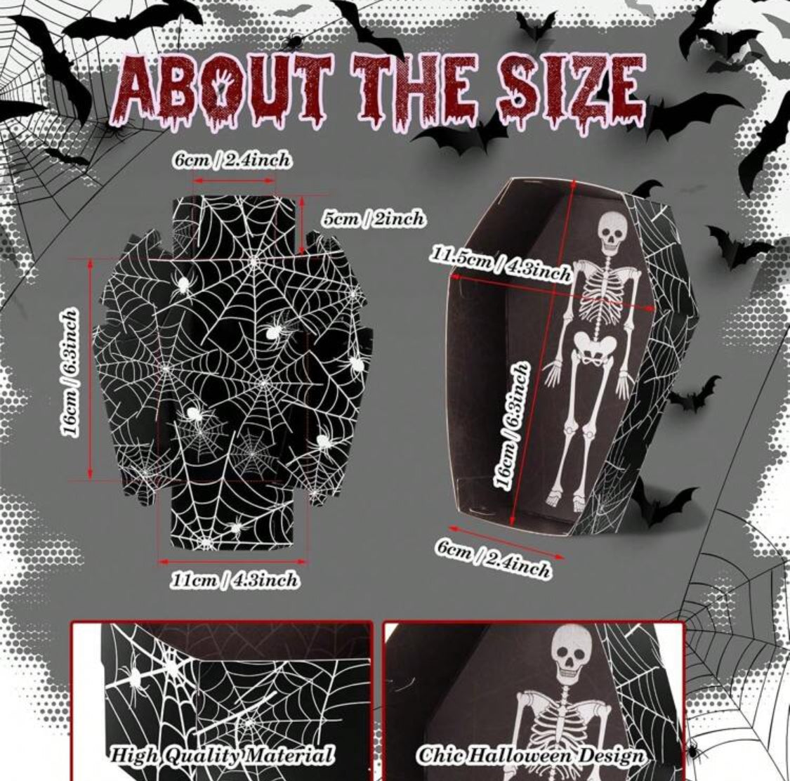 Caja Botanera en Forma de Ataúd (2 pzs)