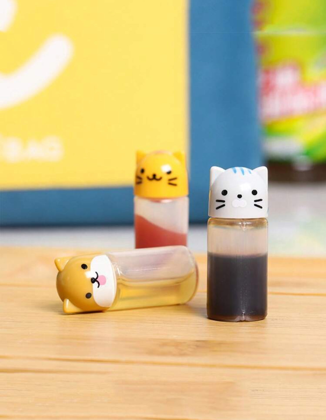 Trio de dispensadores kawaii incluye dosificador