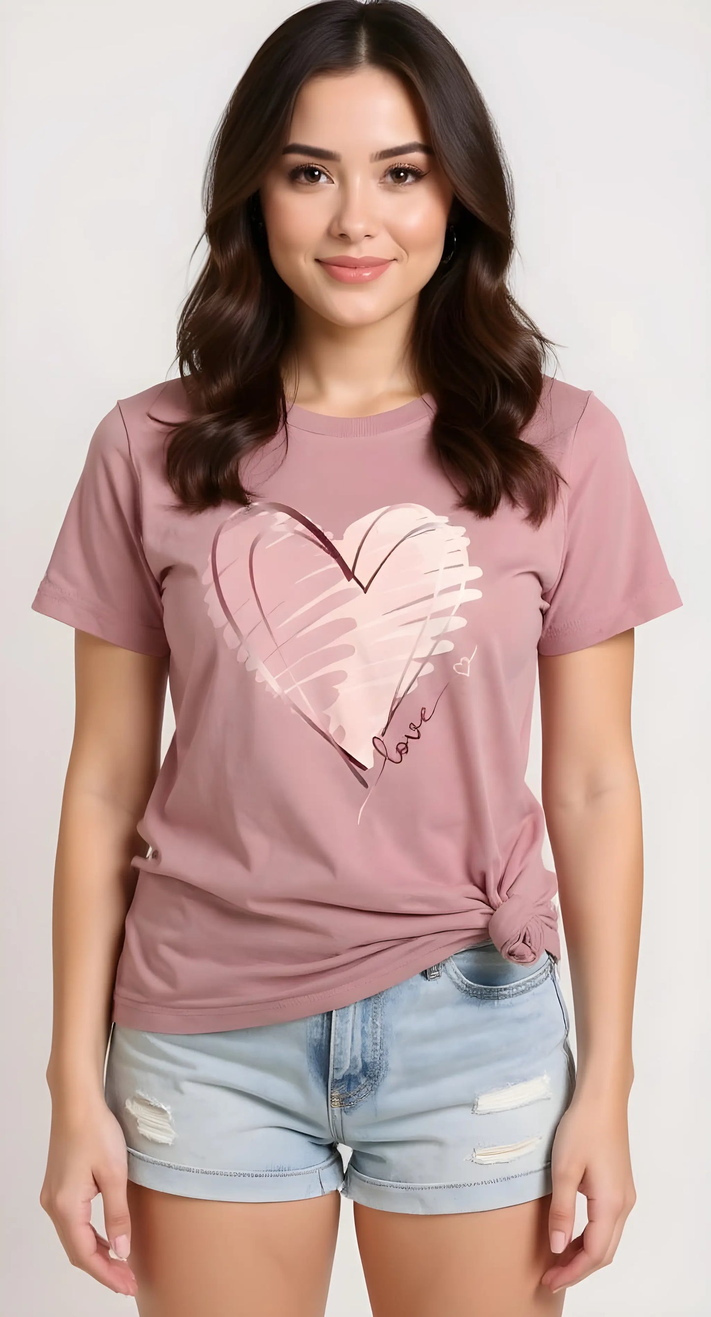 Camiseta Pink Heart Talla Mediana