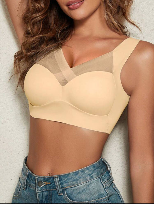 Sostén sin varilla, ni costuras, levanta Bubis Beige
