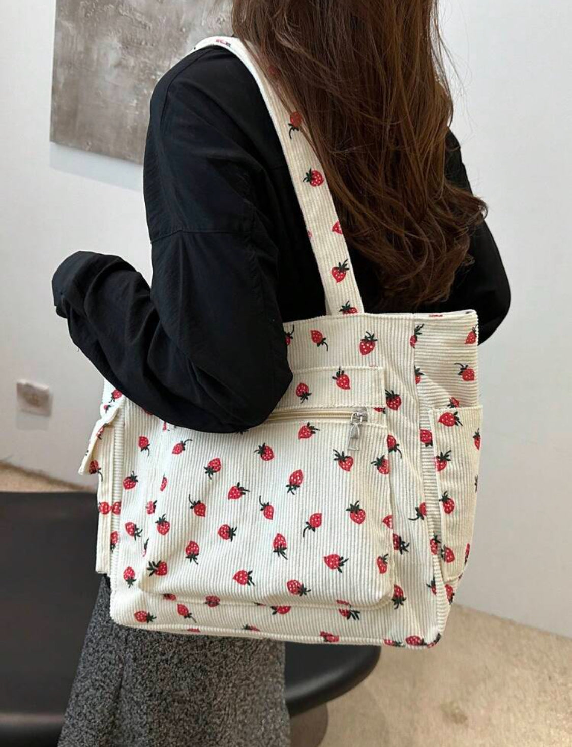 Bolsa Rosita Fresita Tote Jumbo con cierre