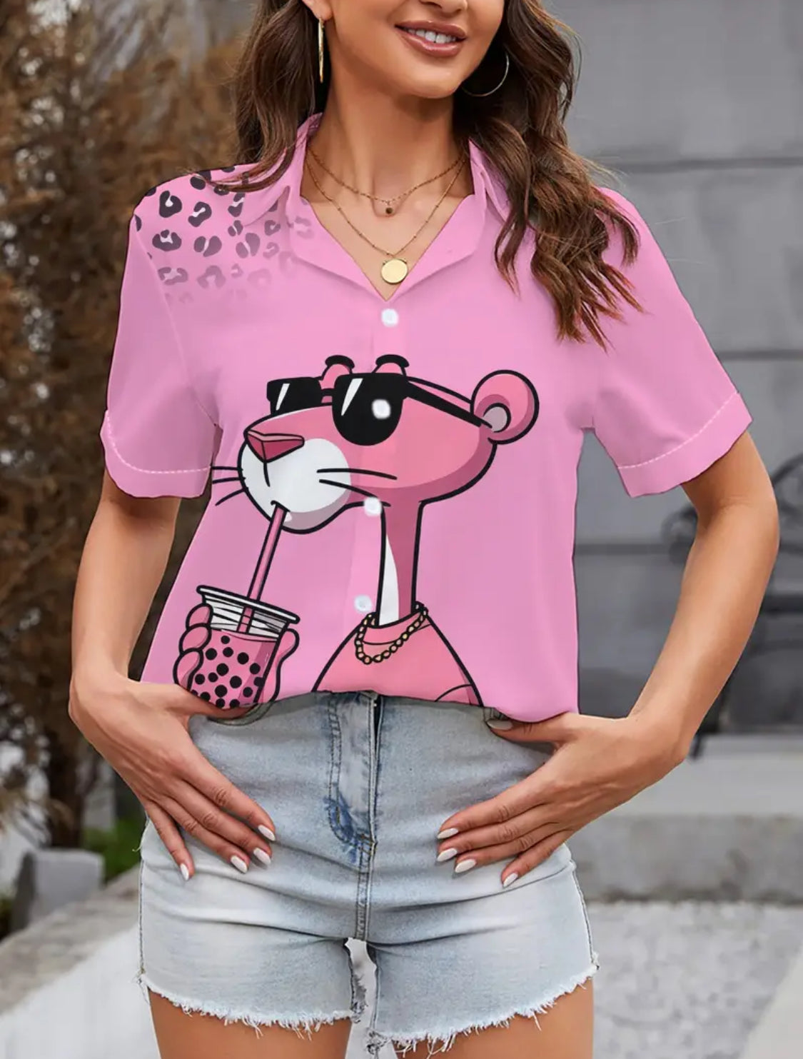 Blusa Pantera Rosa Talla Chica