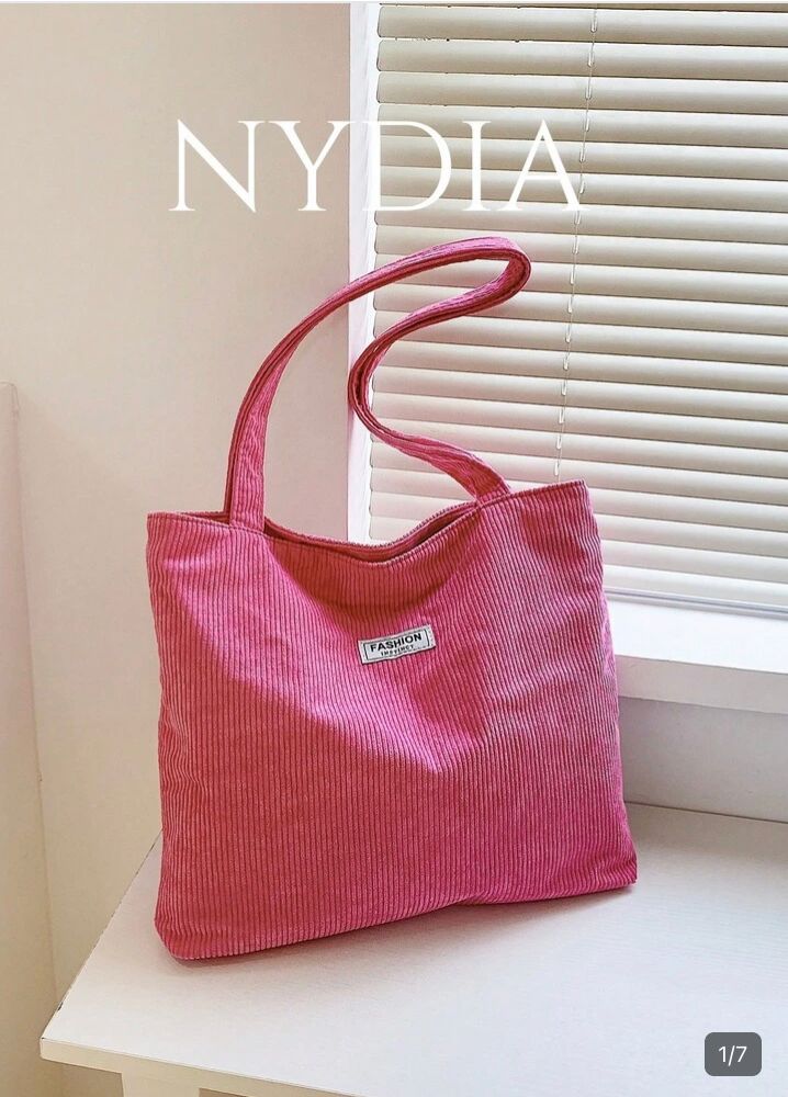 Bolso fashion de pana (rosa)