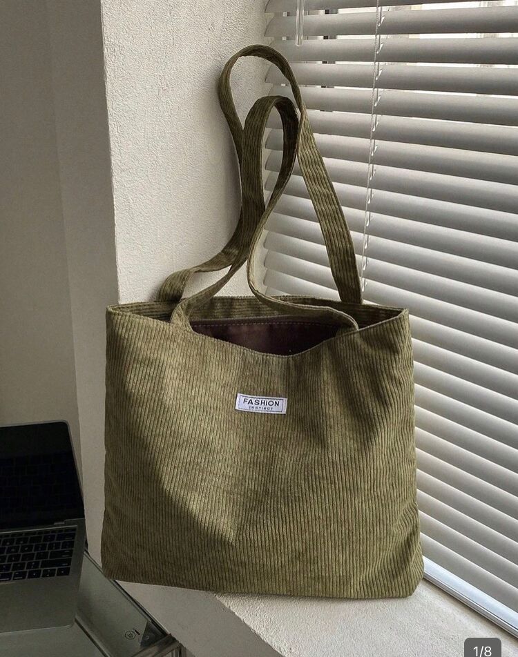 Bolso fashion de pana (verde)