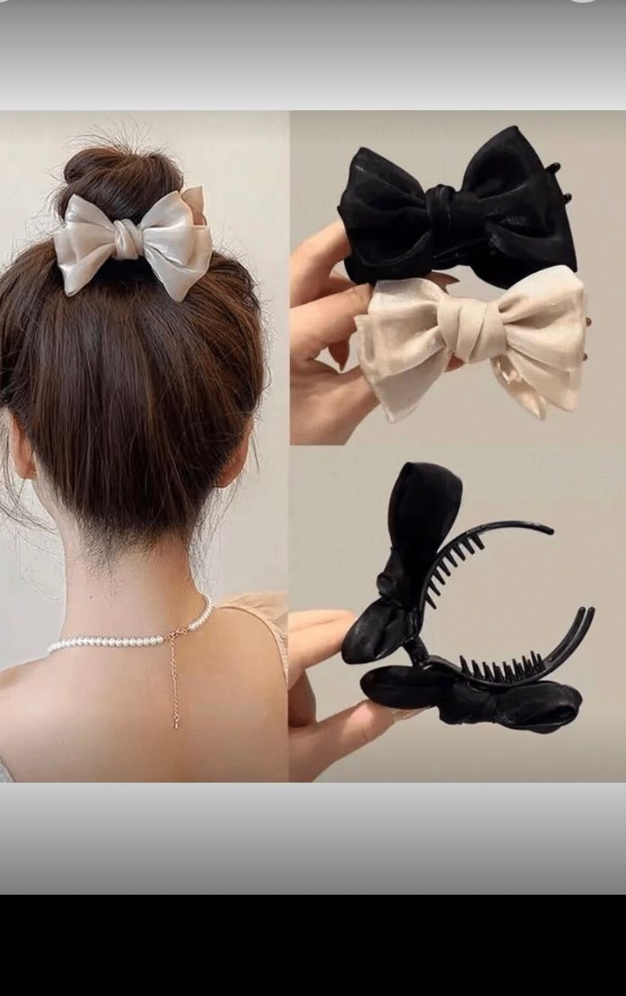 Pinza estilo moño elegante para cabello (negro)