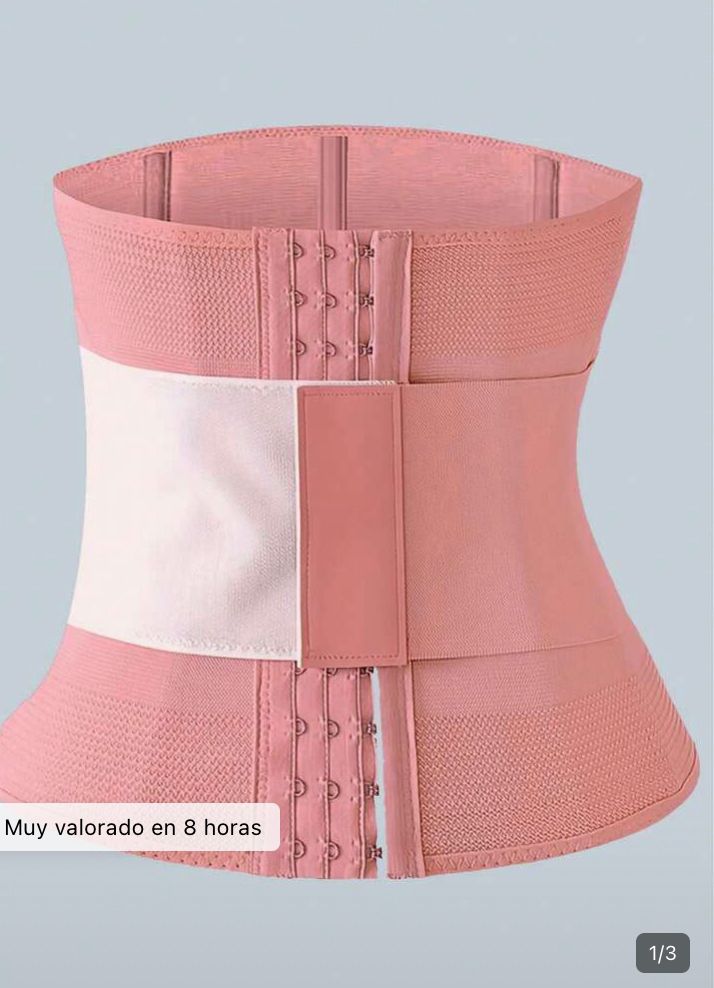 Faja reductora para cintura pos parto rosa M