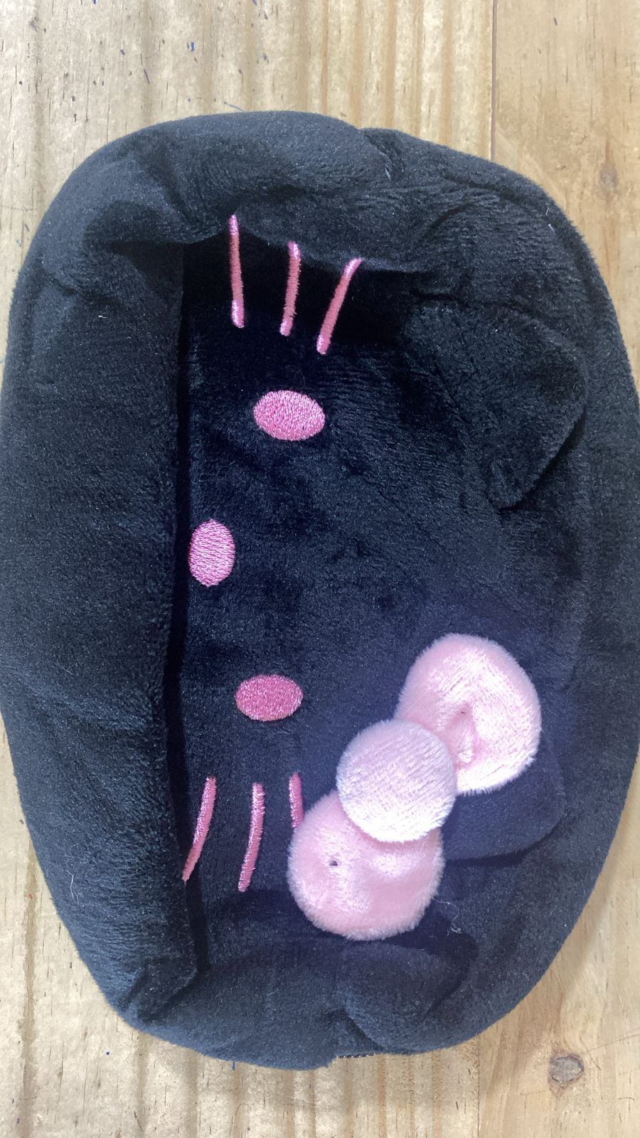 Cosmetiquera tipo lapicera hello kitty negra