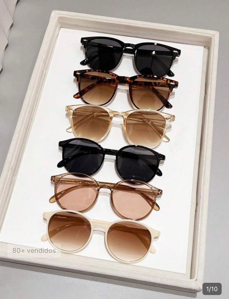 Gafas de mujer de colores clásicas combinadas, mezcladas