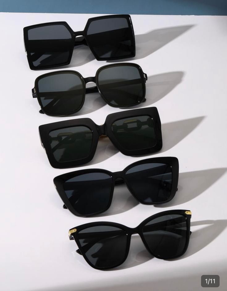 Gafas de sol negras con montura cuadrada grande para mujer