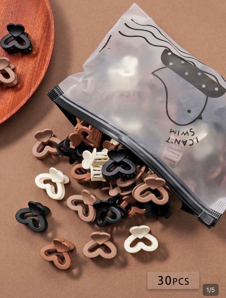Pinzas para el cabello en forma de corazón
