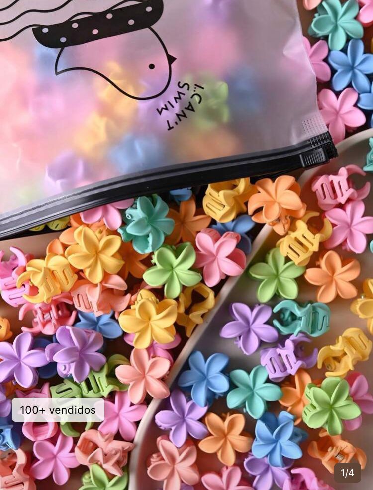 Pinzas para el cabello con forma de flor