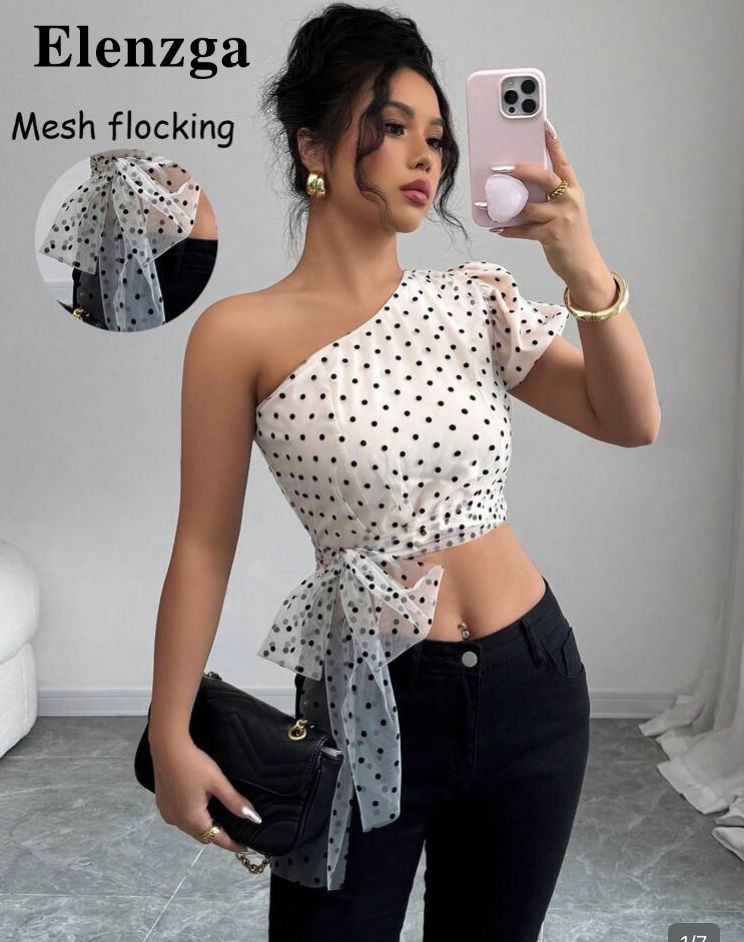 Camisa de verano regular de mujer tejida  L