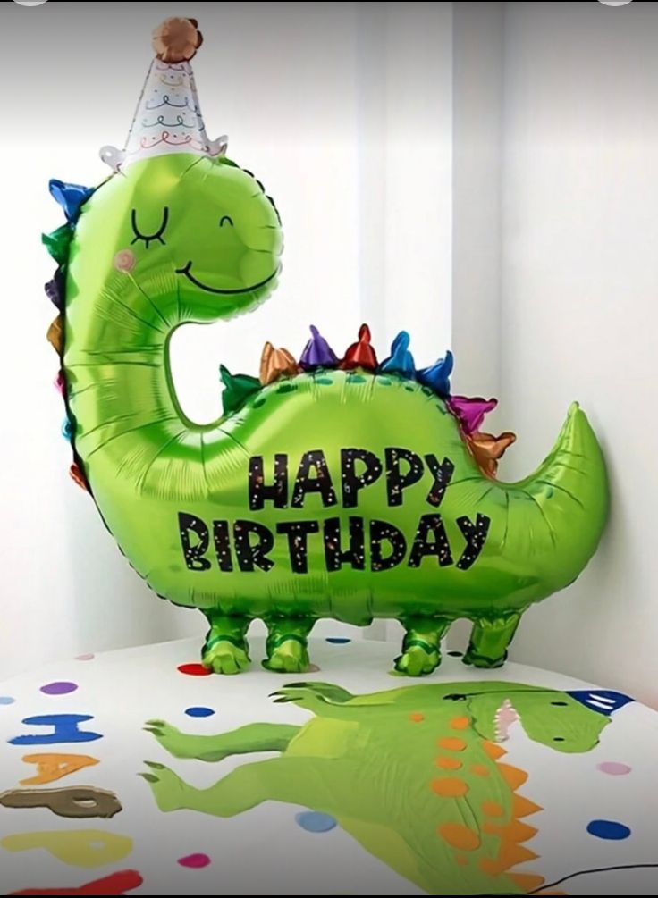 Globo con temática de dinosaurio adecuado multicolor